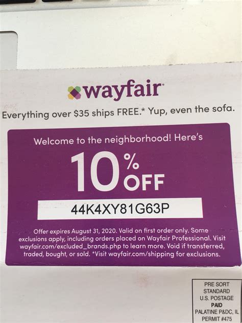 wayfair coupon code 10 off expires 8 30 20 r wayfair