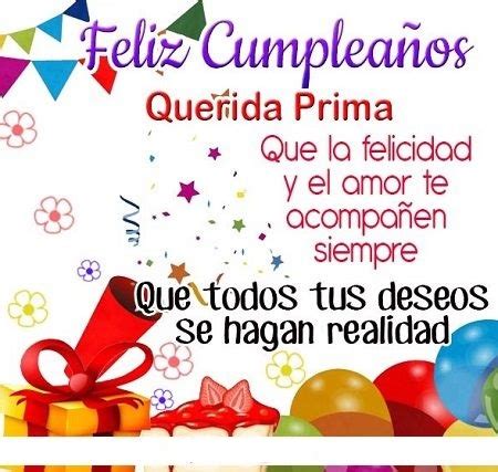 imagenes de feliz cumpleanos prima frases  mensajes