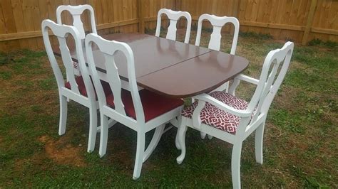 beautiful vintage drop leaf kitchendining room table   white queen