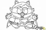 Cartman Coon sketch template
