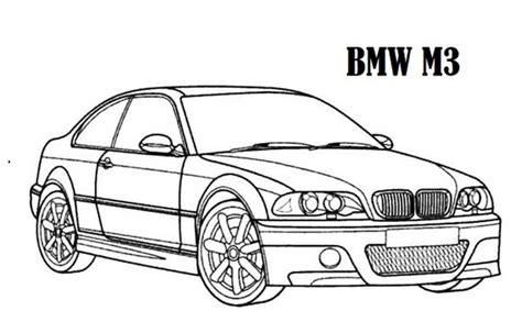 high performance bmw car  models coloring sheet