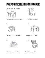 resultado de imagen  prepositions   printables preposition