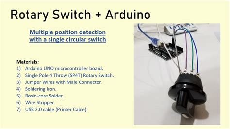 rotary switch  arduino tutorial multiple state detection   resistors youtube