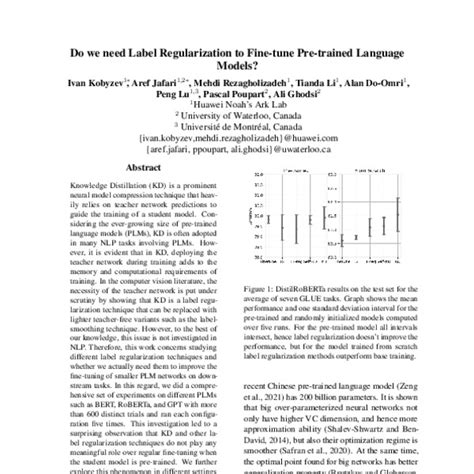 label regularization  fine tune pre trained language models acl anthology