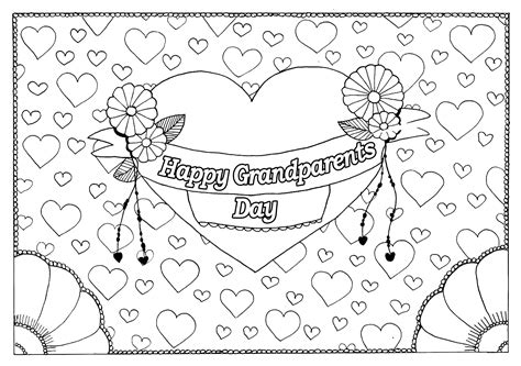 grandparents day  grparents day adult coloring pages