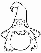 Coloring Pages Witch Hat Halloween Getcolorings Witches sketch template