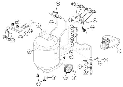 rolair  hp  gallon air compressor fcl ereplacementpartscom