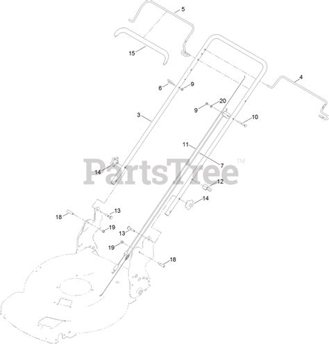 toro  toro  recycler walk  mower sn   handle assembly