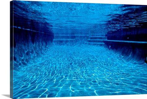 underwater view   swimming pool photo canvas print great big canvas