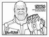 Thanos Infinity Avengers War Drawing Draw Coloring Too Drawittoo Tutorial sketch template