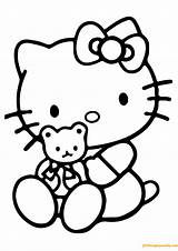 Kitty Hello Coloring Pages Color Colouring Teddy Bear Cute Her Print Andy Biersack Online Printable Toddler Kawaii Baby Getcolorings Sanrio sketch template