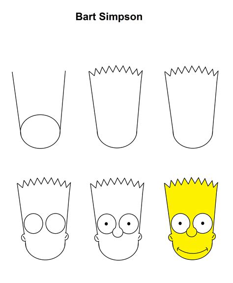Bart Simpson Step By Step Tutorial Simpsons Drawings Cute Easy
