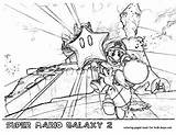 Mario Coloring Super Pages Galaxy Printables Wii Nintendi Template sketch template