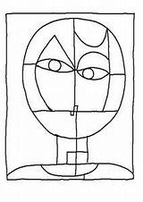 Klee Senecio Malvorlagen Kandinsky Niños Cubismo Picasso Elefante Elmer Childrencoloring Besuchen sketch template