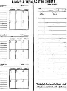 blank volleyball lineup sheets printable bing images volleyball score