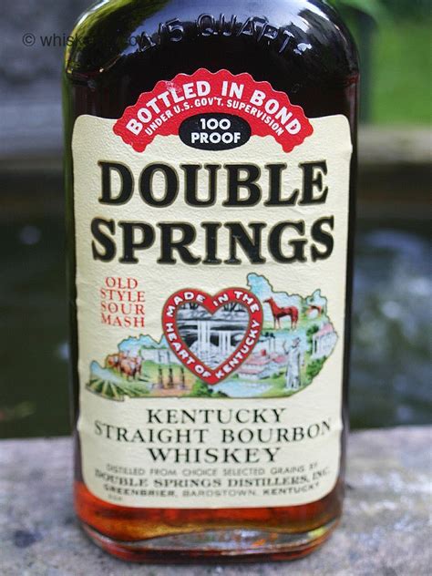 doublespringsbondedfrontlabel whiskey id identify vintage  collectible bourbon