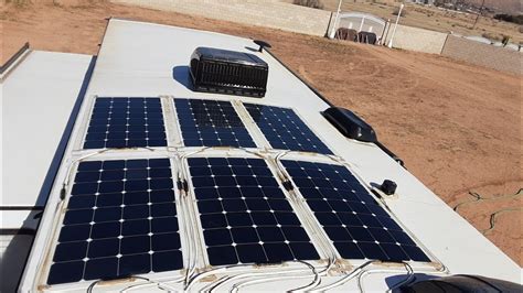 rv solar setup tutorial  watts   solar power  camper  wheel van truck review
