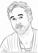 Ryan Gosling Draw Drawing Celebrities Step sketch template