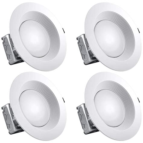 luxrite   led recessed lighting kit  junction box   soft white dimmable led