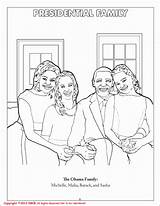 Coloring Obama Michelle Pages Family Her Popular Coloringhome sketch template