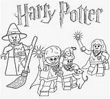 Lego Coloring Pages Potter Harry Hogwarts Drawing Printable Color Kids Minifigure Castle sketch template