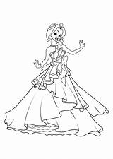 Ballando Principessa Prinzessin Malvorlage Kleurplaat Tanzt Danst Prinses sketch template