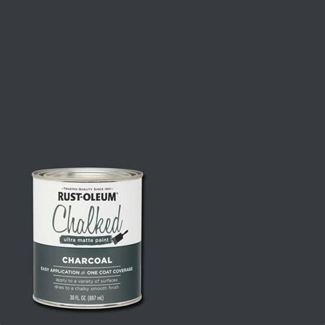 rust oleum  oz chalked charcoal ultra matte interior paint   home depot