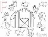 Farm Animals Matching Coloring Preview sketch template