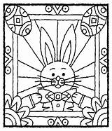 Easter Bunny Coloring Pages Eggs Crayola Glass Stained Printable Window Colouring Print Sheets Color Kids Template Clipart Sheet Cross Egg sketch template