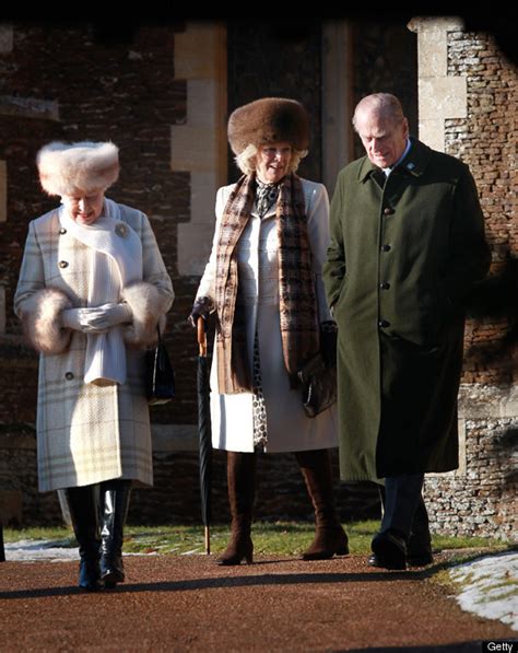 queen elizabeth ii camilla called   donning fur hats  christmas day  poll
