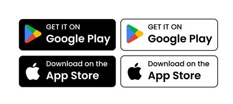 badge google play  app store button   vector art