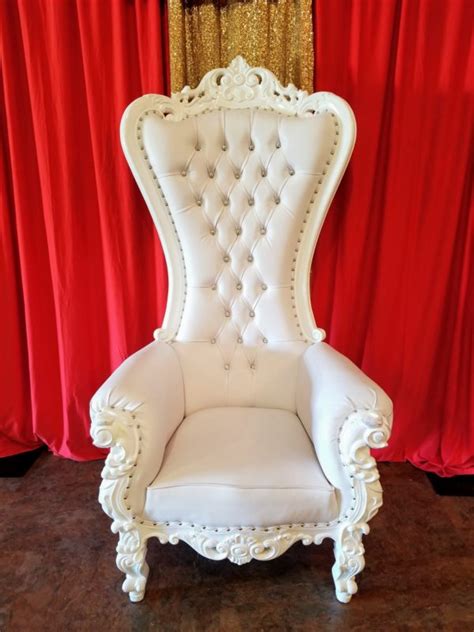 white high  throne chair event planner columbia sc