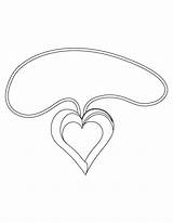 Coloring Heart Shape Pages Pendant Shaped Printable Shapes Getcolorings Designlooter Getdrawings Kids Print Comments sketch template