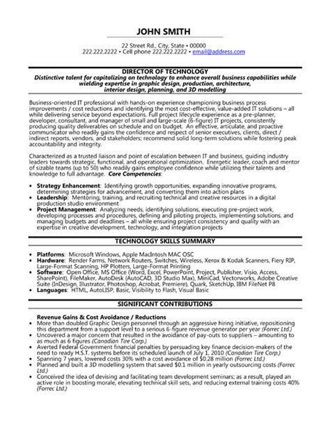 director technology resume sample template