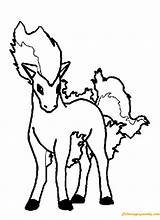 Pokemon Coloring Pages Ponyta Online Color Getdrawings Getcolorings Coloringpagesonly sketch template