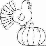 Coloring Thanksgiving Turkey Pumpkin Happy Turkeys Bigactivities sketch template