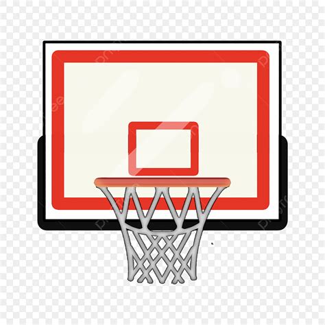 basketball hoop clipart vector flat black red simple basketball hoop