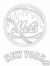 Coloring Mets Pages Logo York Mlb Baseball Printable City Rangers Jets Chiefs Skyline Sport Print Armour Under Cubs Kids Football sketch template