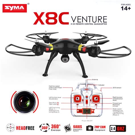 drone syma xc venture  mp mp wide angle camera  ch rc quadcoptersyma toy