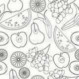Druiven Patroon Kleurende Watermeloen sketch template