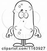 Pickle Mascot Coloring Vector Thoman Cory Outlined Cartoon Surprised Waving Sick Holding Sign Loving Pickles Clipart Poster Print Jar Floating sketch template