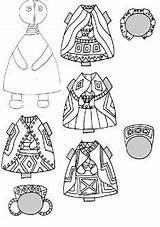 African Ndebele Dolls Coloring Pages sketch template