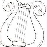 Instrumentos Cuerda Lira Compartan Pretende Motivo Disfrute Niños sketch template