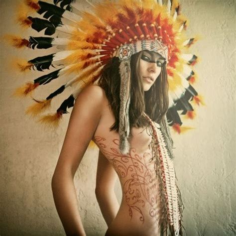 sexy indian headdress girl pic 13 war bonnet babes luscious