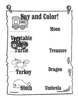 speech sound printable coloring pages articulation coloring book  prep