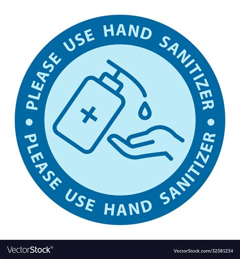 hand sanitizer sign content  vector image