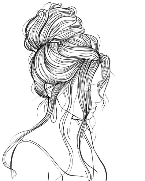 braid coloring pages  girls  long hair kids coloring