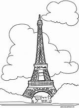 Eiffel Coloriage Monuments Seurat sketch template