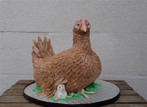 Chicken Decorated Cake By Lindamaakt Cakesdecor