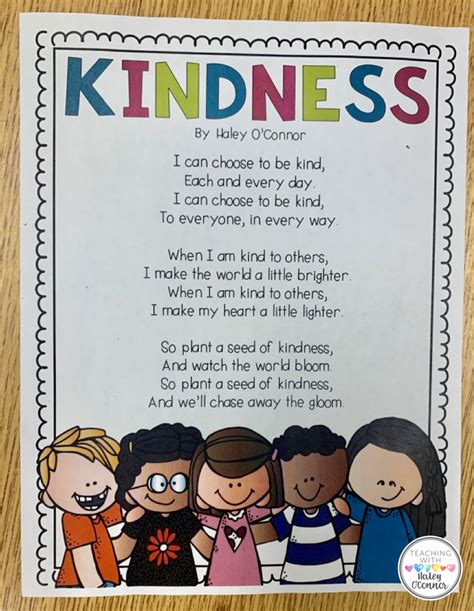 kindness lessons  activities teaching  haley oconnor